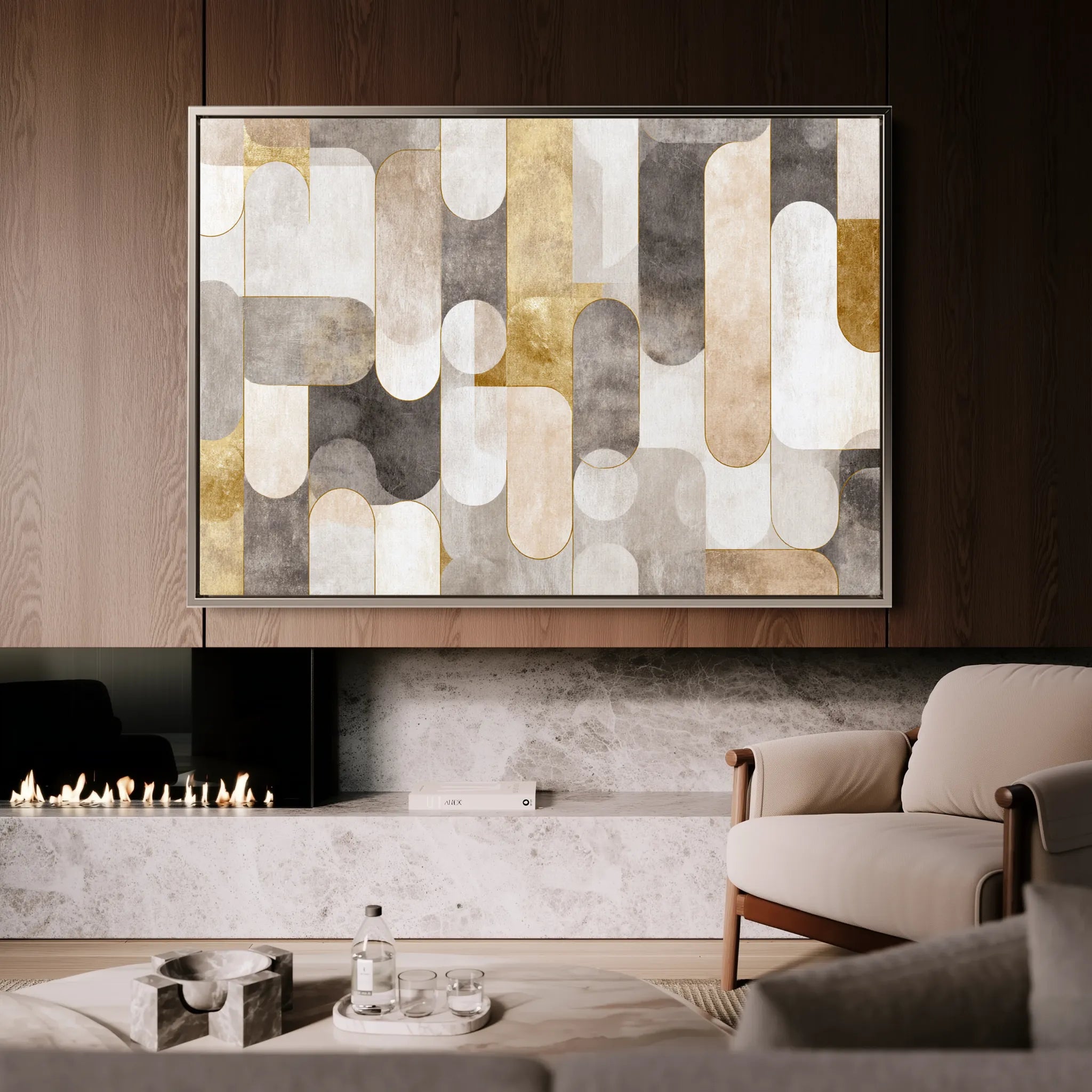 Abstract 2191 Canvas Art 60 x 40 cm / Black