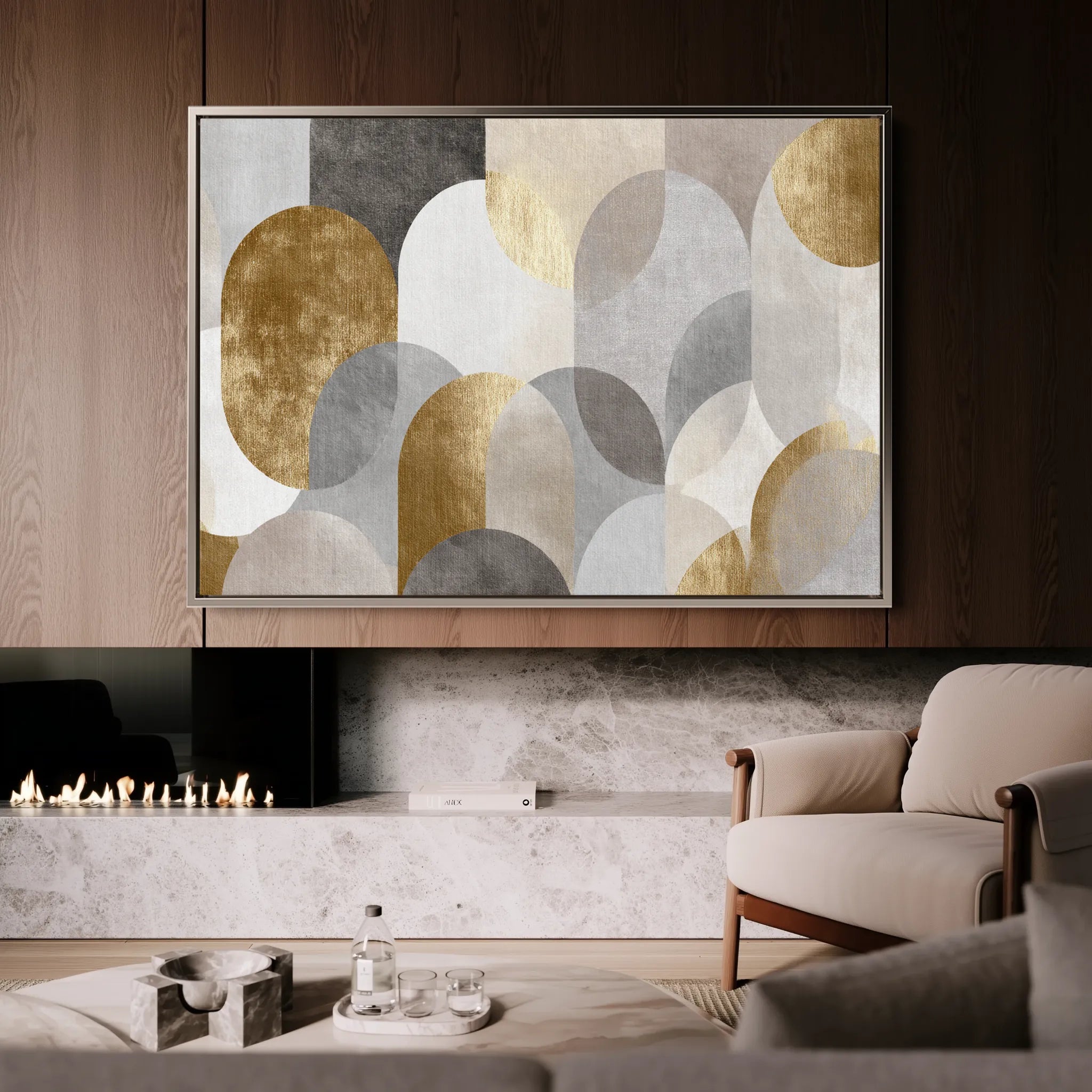 Abstract 2192 Canvas Art 60 x 40 cm / Black