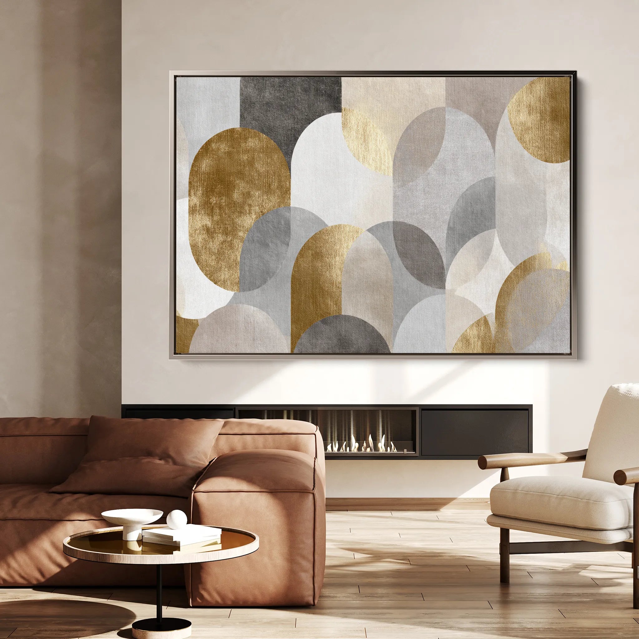 Abstract 2192 Canvas Art 60 x 40 cm / Black