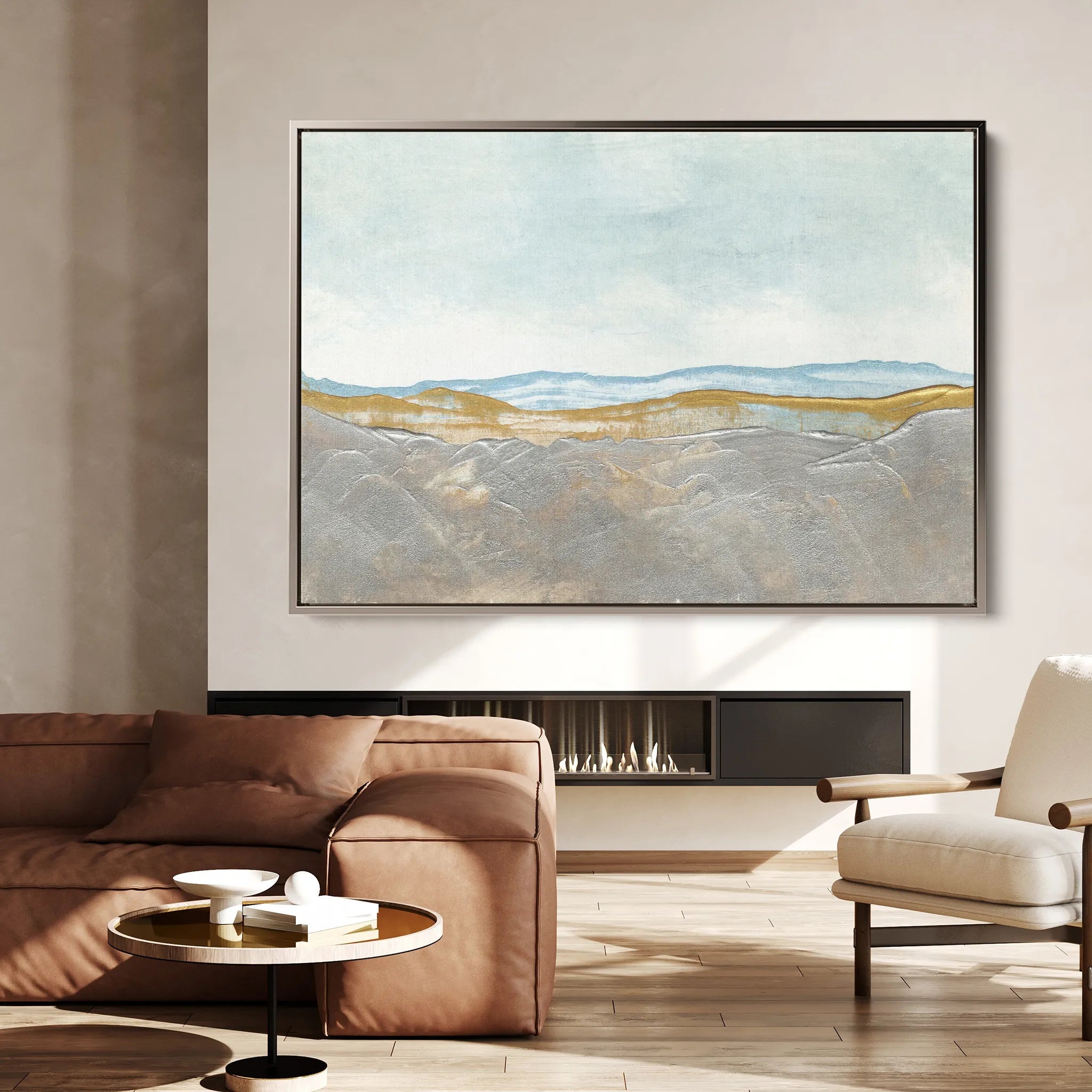 Abstract 220 Canvas Art 60 x 40 cm / Black