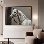 Horses 220 Canvas Art 60 x 40 cm / Black