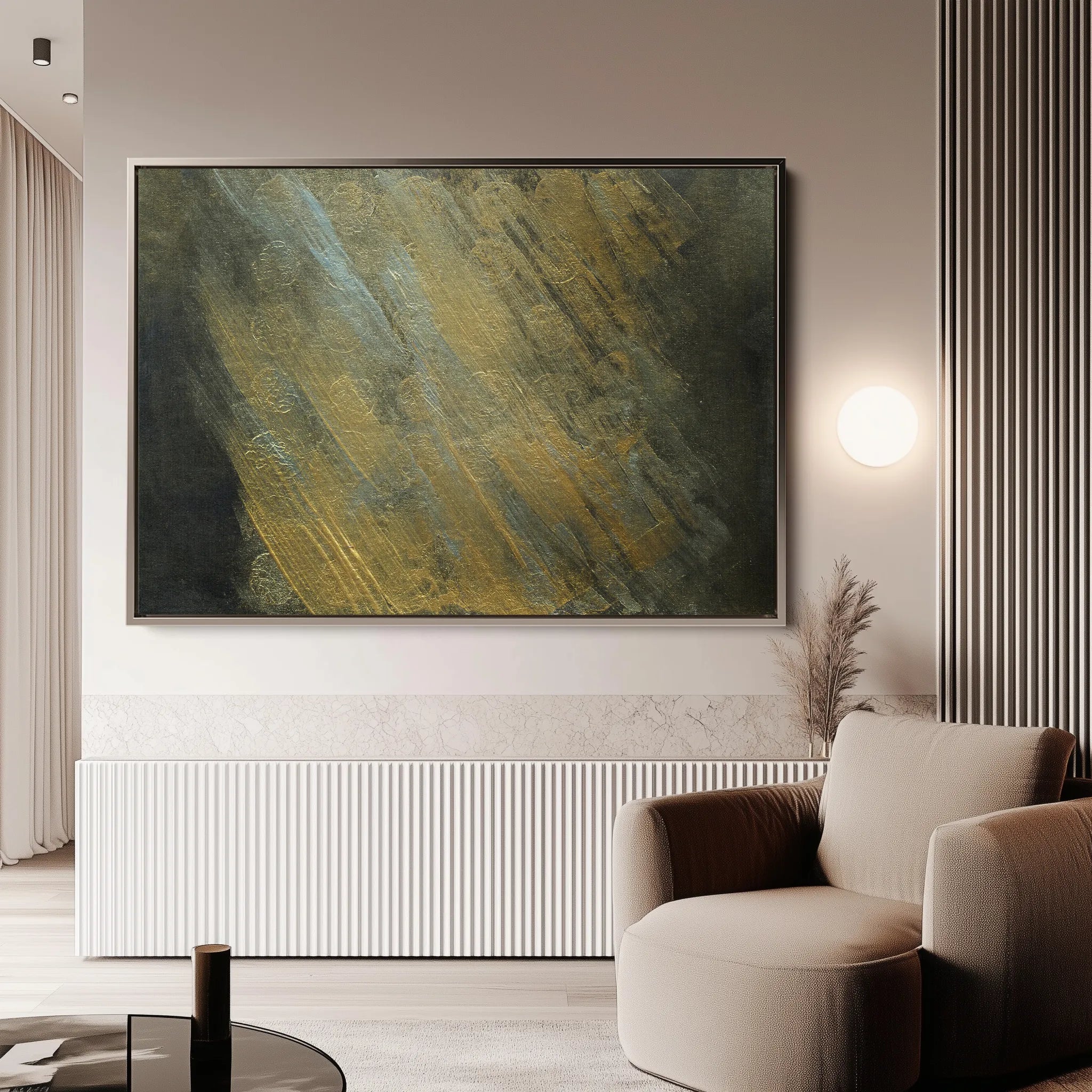 Abstract 221 Canvas Art 60 x 40 cm / Black