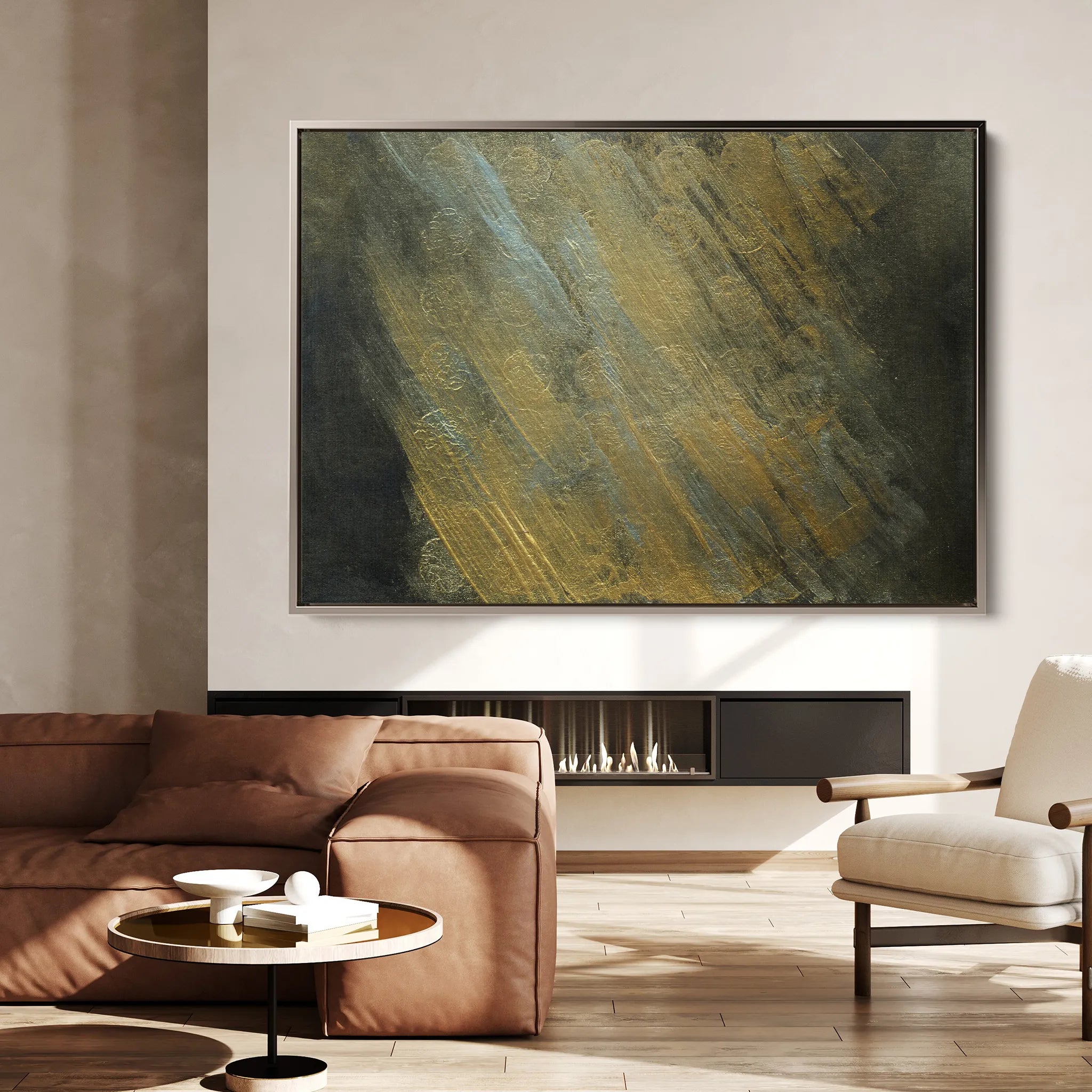 Abstract 221 Canvas Art 60 x 40 cm / Black