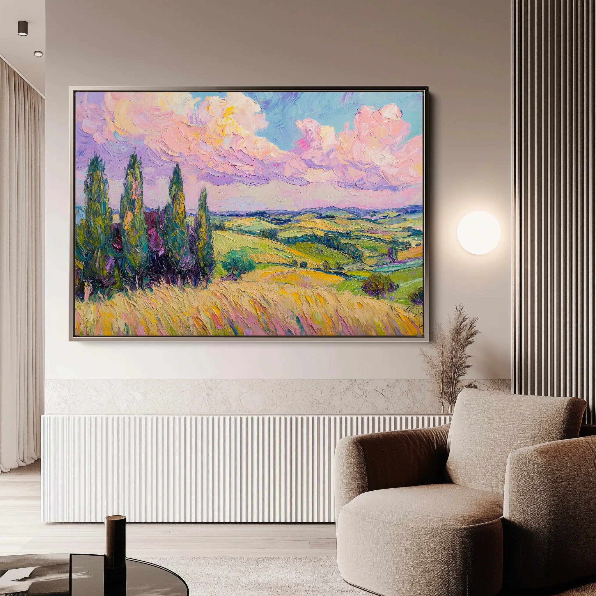 Landscape 221 Canvas Art 60 x 40 cm / Black