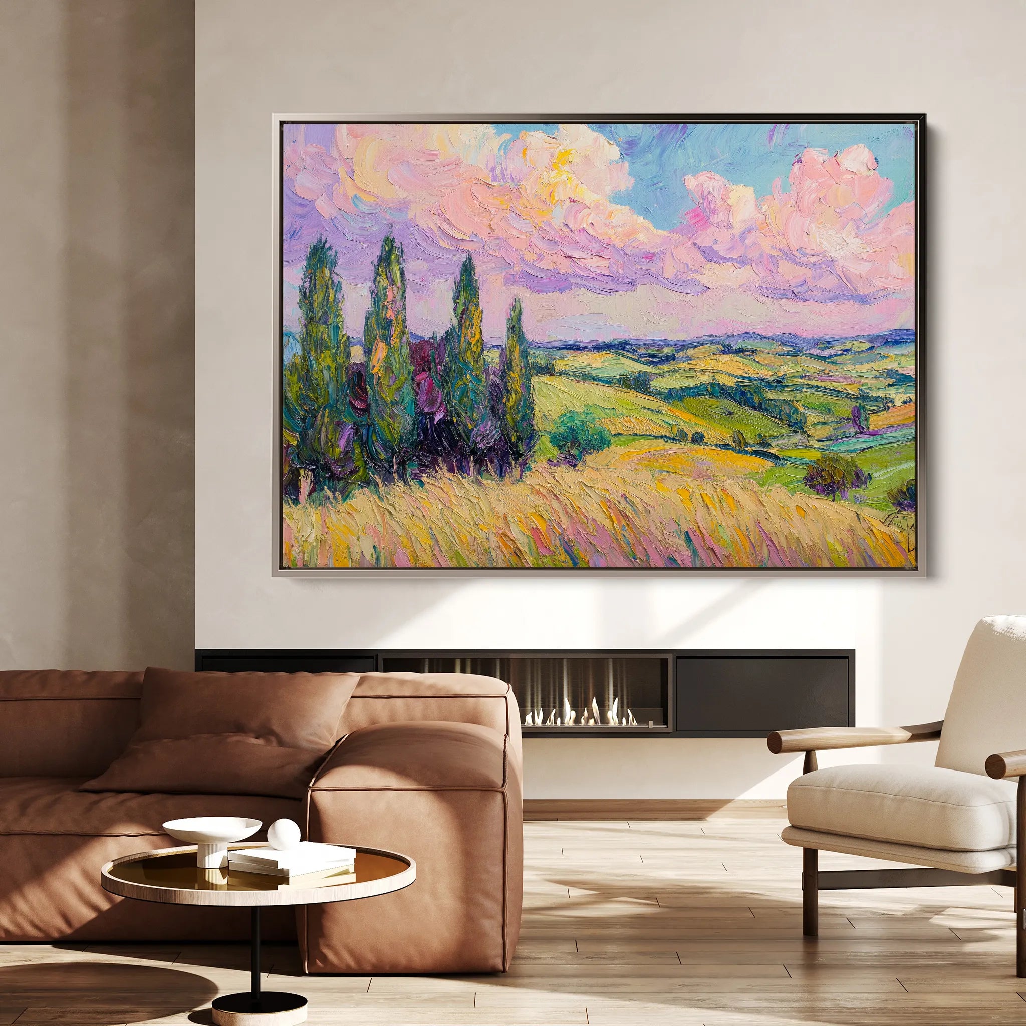 Landscape 221 Canvas Art 60 x 40 cm / Black