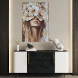 Portrait 221 Canvas Art 60 x 40 cm / Black