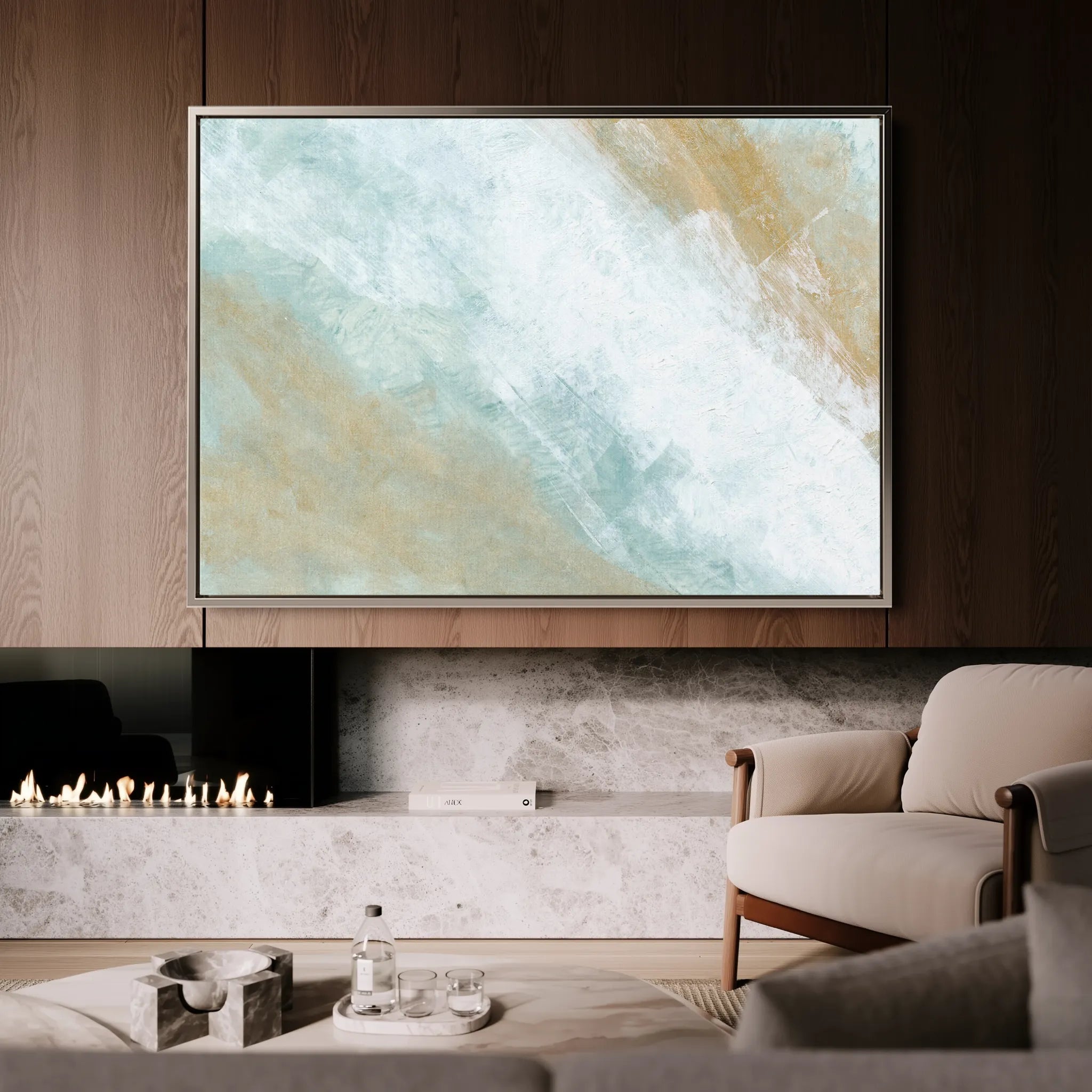 Abstract 222 Canvas Art 60 x 40 cm / Black