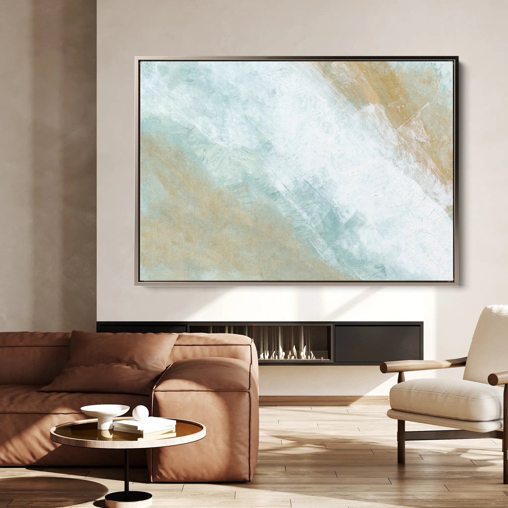 Abstract 222 Canvas Art 60 x 40 cm / Black