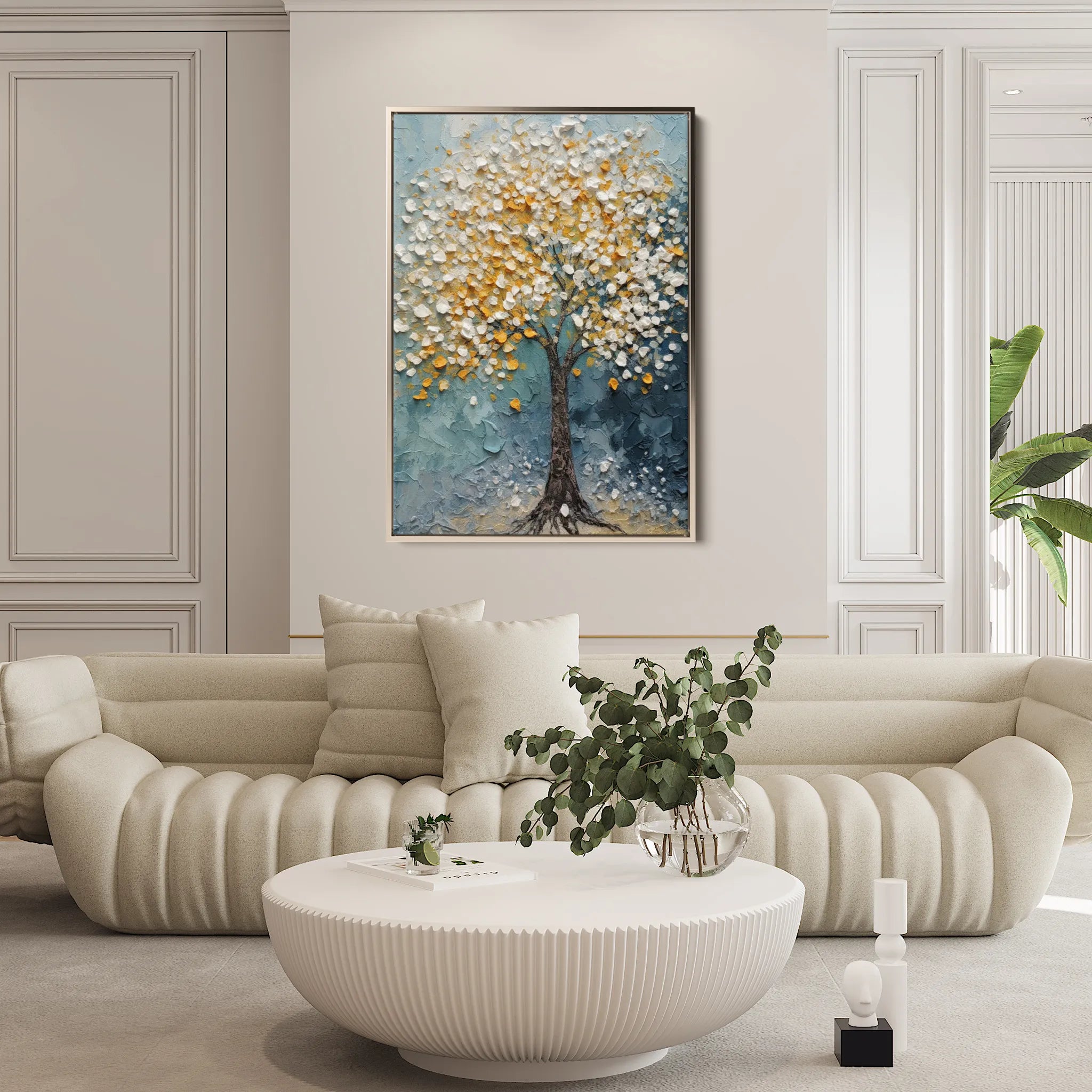 Floral 223 Canvas Art 60 x 40 cm / Black