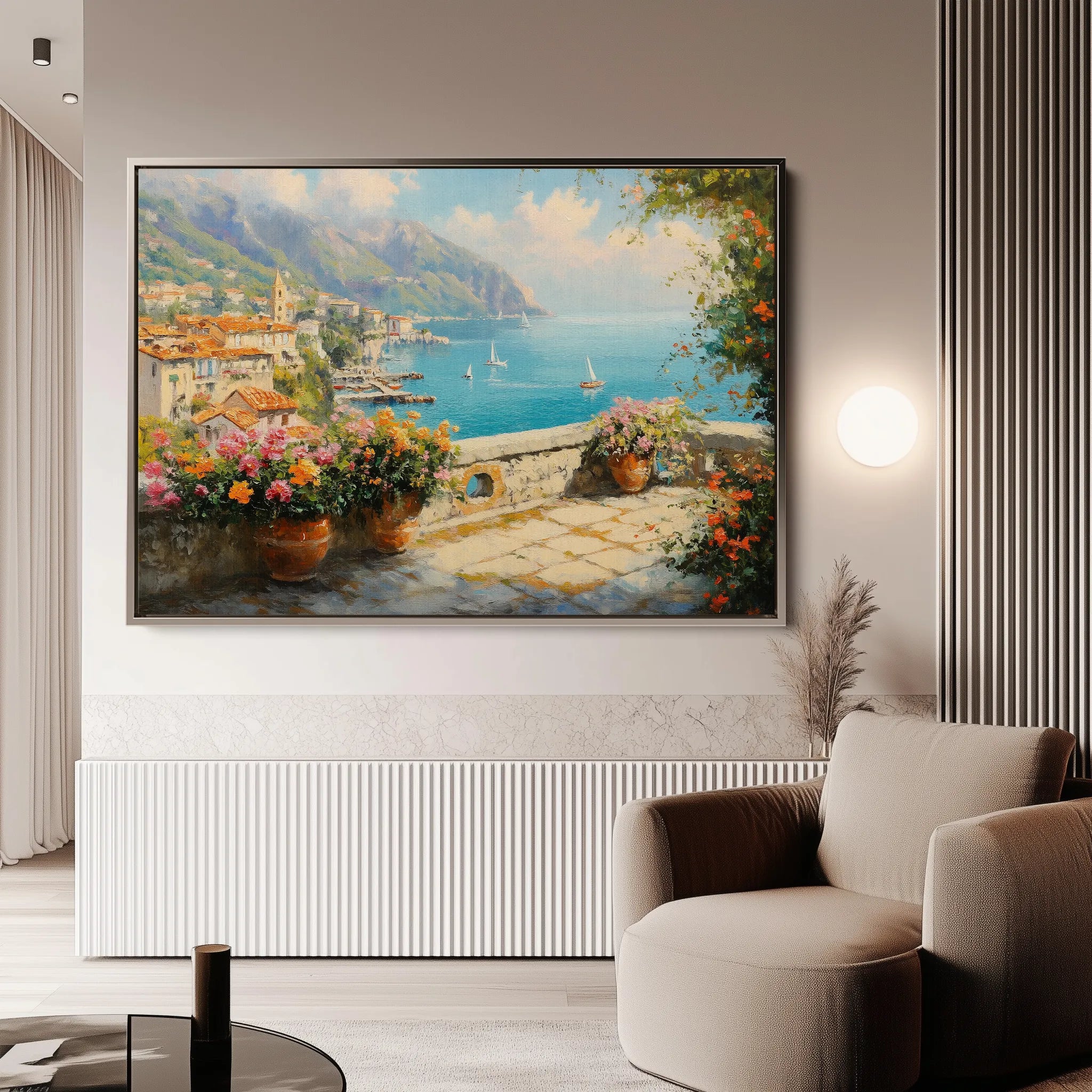 Landscape 223 Canvas Art 60 x 40 cm / Black