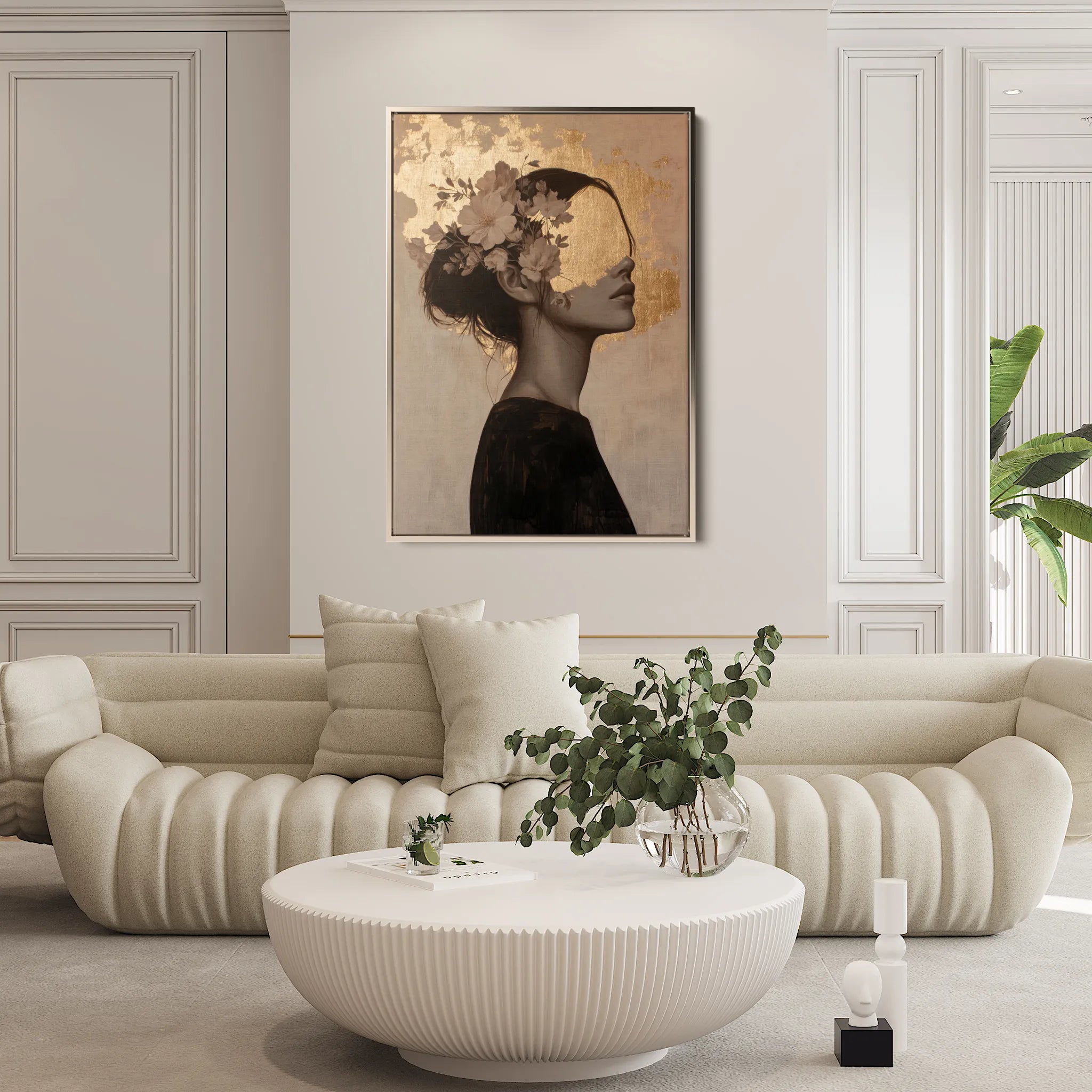 Portrait 223 Canvas Art 60 x 40 cm / Black
