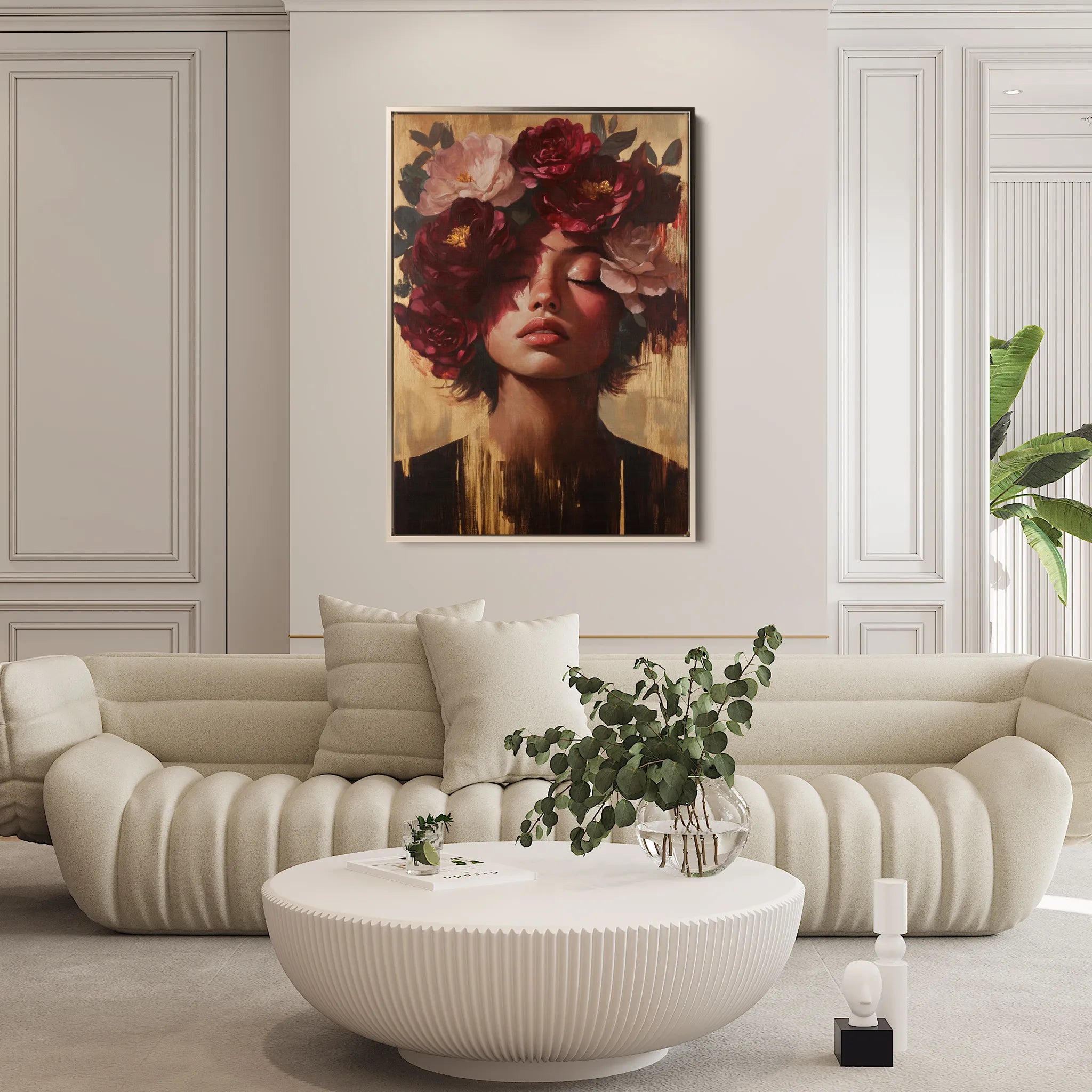 Portrait 224 Canvas Art 60 x 40 cm / Black