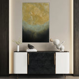 Abstract 225 Canvas Art 60 x 40 cm / Black