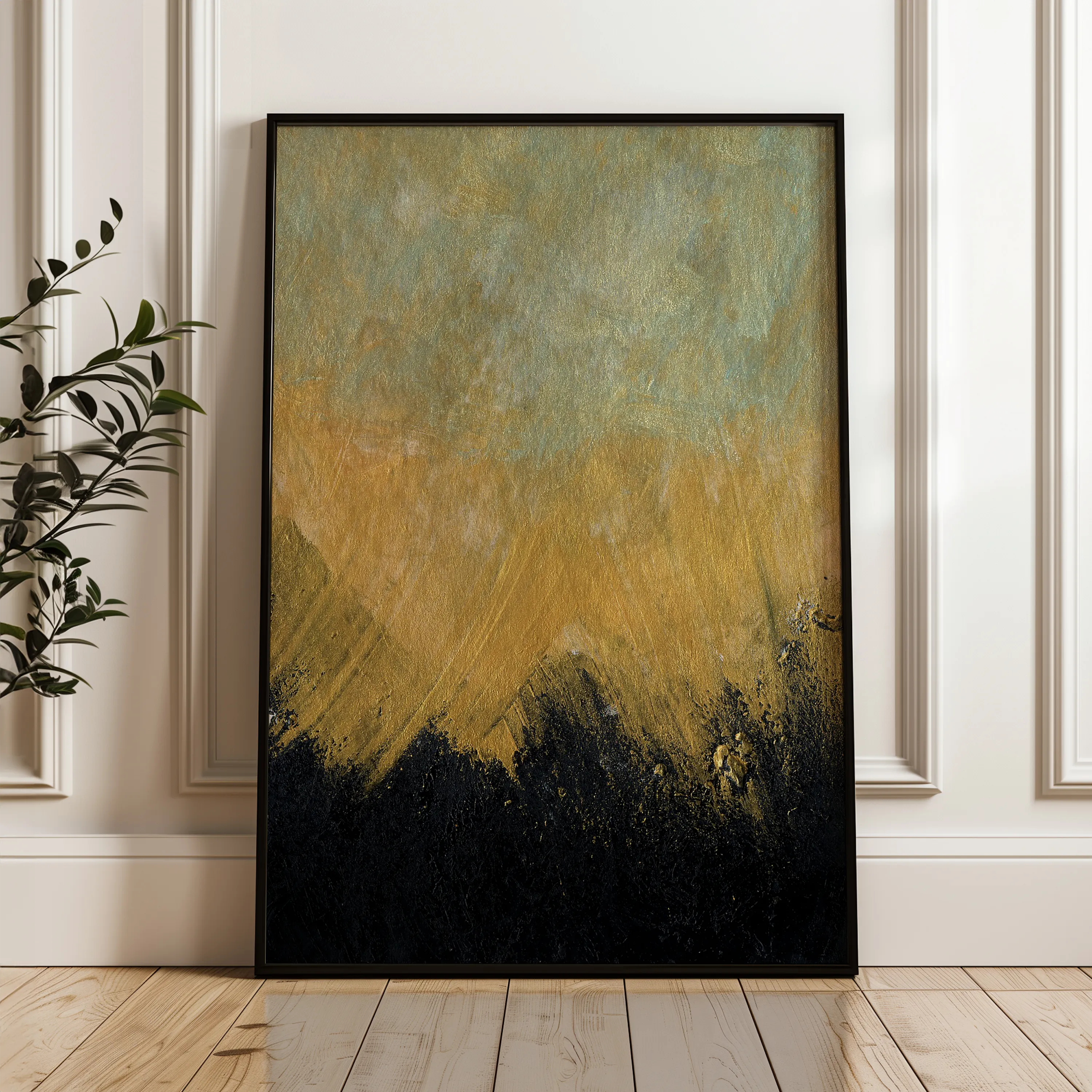 Abstract 226 Canvas Art 60 x 40 cm / Black