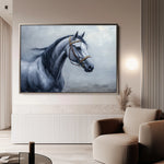 Horses 226 Canvas Art 60 x 40 cm / Black