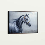 Horses 226 Canvas Art 60 x 40 cm / Black