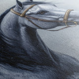Horses 226 Canvas Art 60 x 40 cm / Black
