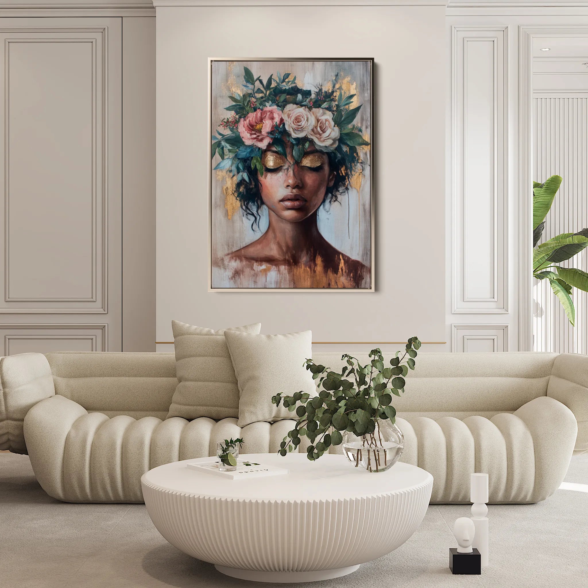 Portrait 226 Canvas Art 60 x 40 cm / Black
