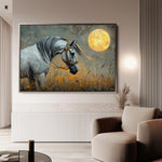 Horses 227 Canvas Art 60 x 40 cm / Black