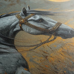 Horses 227 Canvas Art 60 x 40 cm / Black