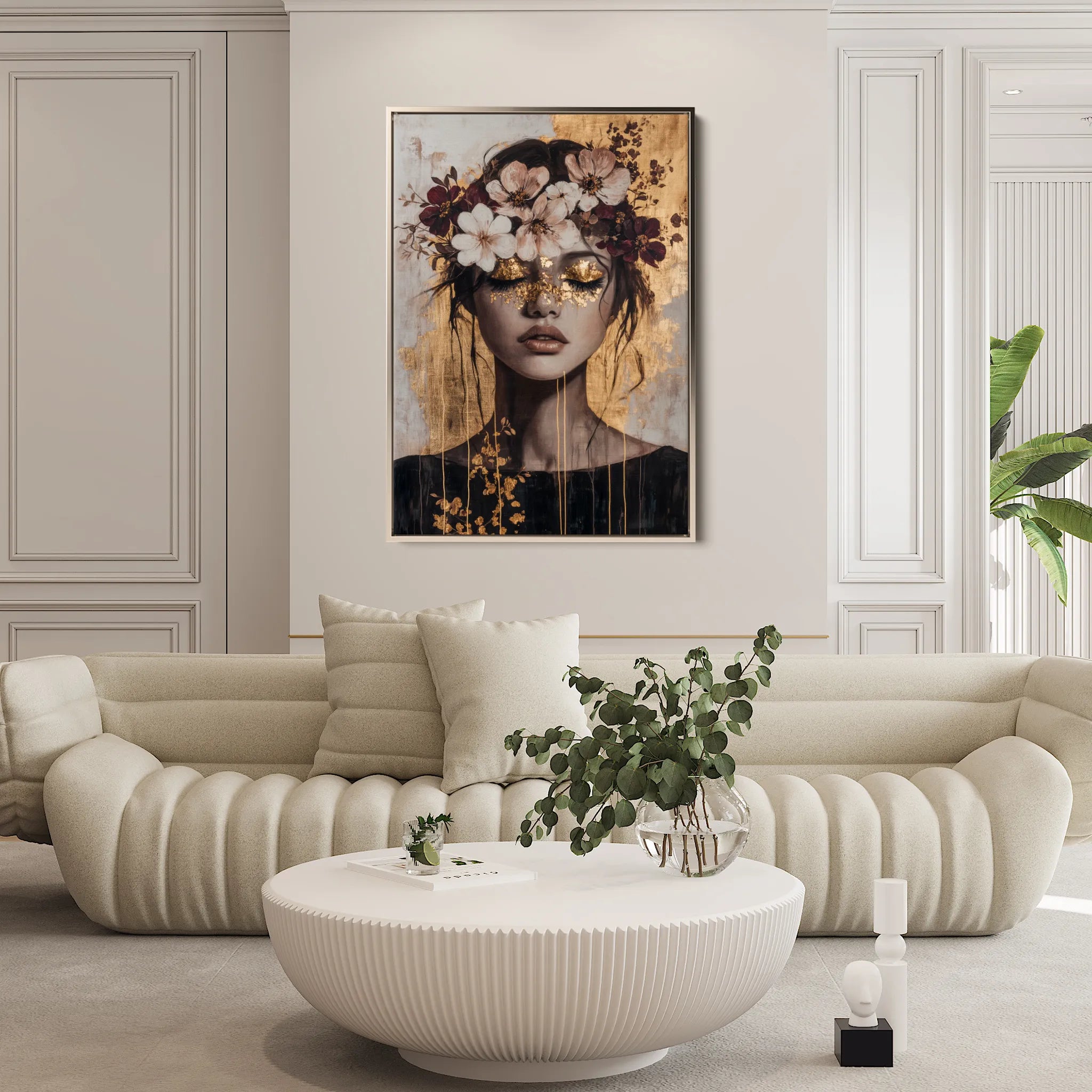 Portrait 227 Canvas Art 60 x 40 cm / Black