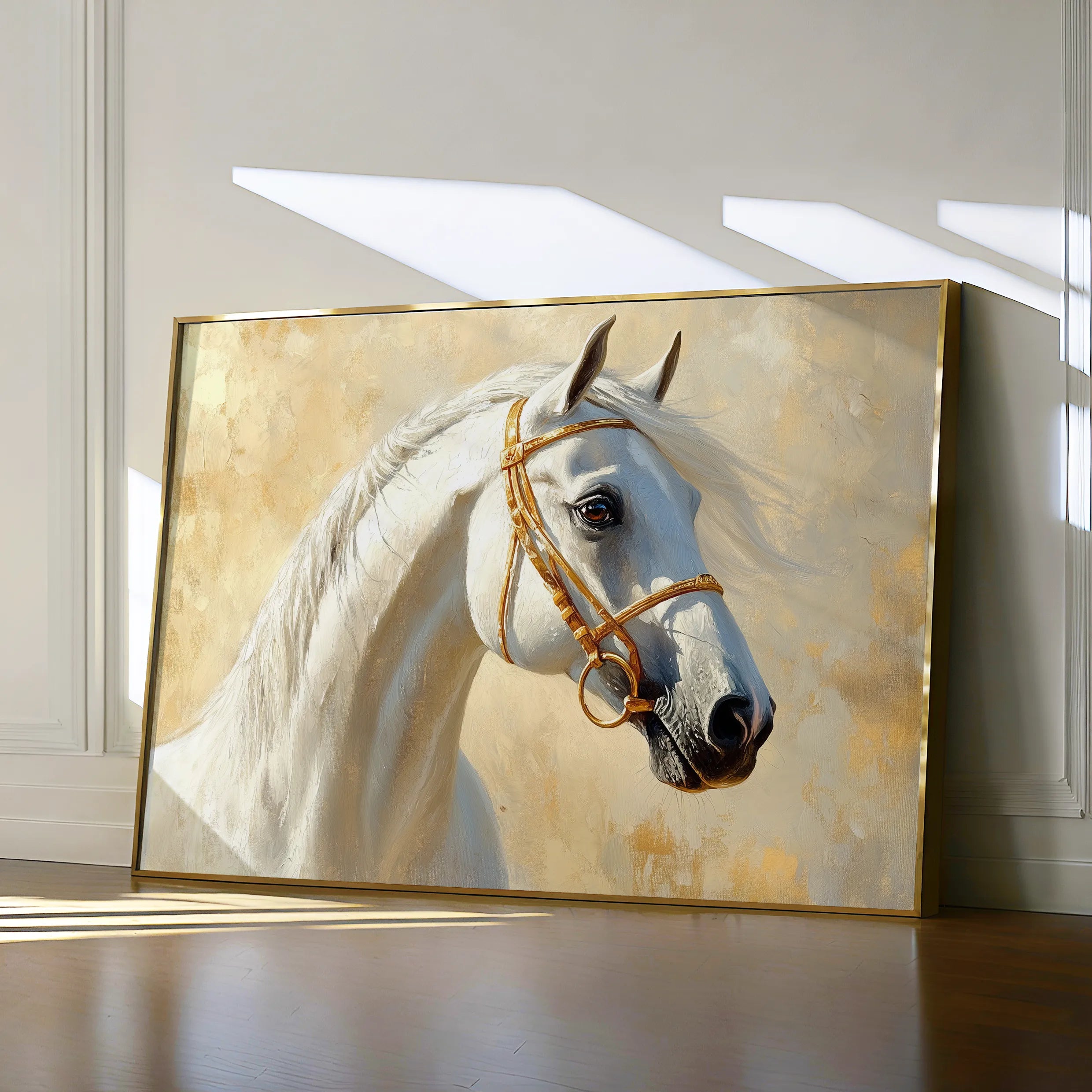 Horses 228 Canvas Art 60 x 40 cm / Black