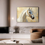 Horses 228 Canvas Art 60 x 40 cm / Black