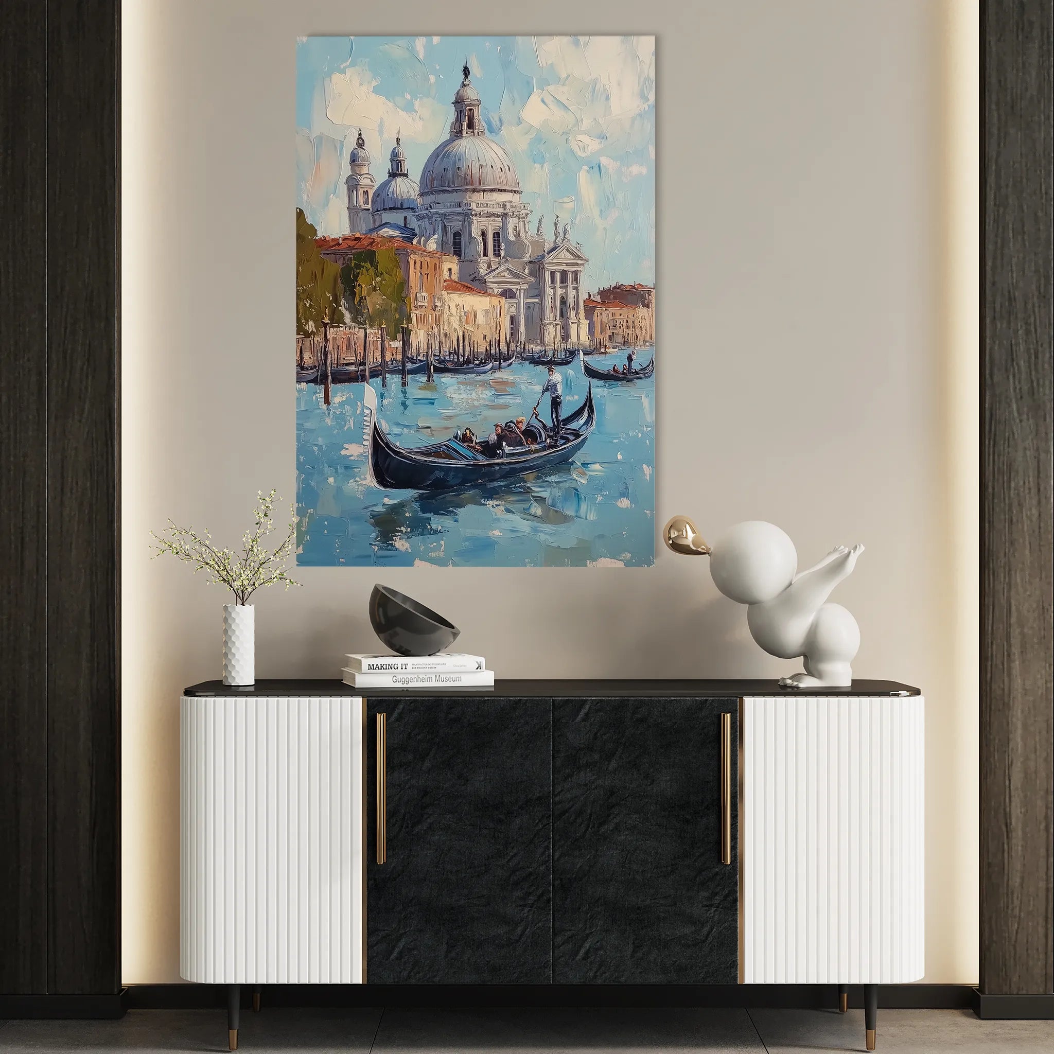 Landscape 228 Canvas Art 60 x 40 cm / Black