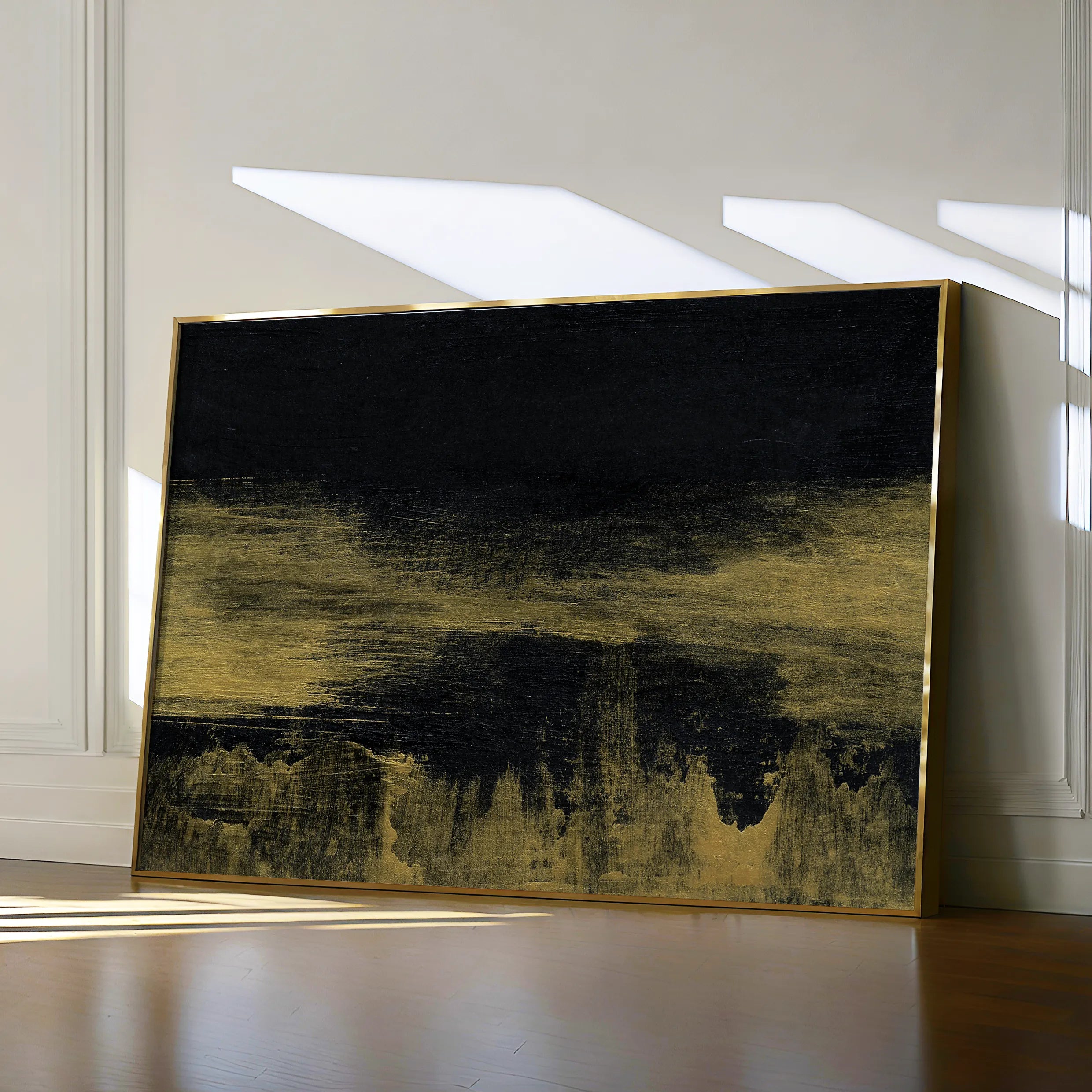 Abstract 229 Canvas Art 60 x 40 cm / Black