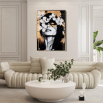 Portrait 229 Canvas Art 60 x 40 cm / Black