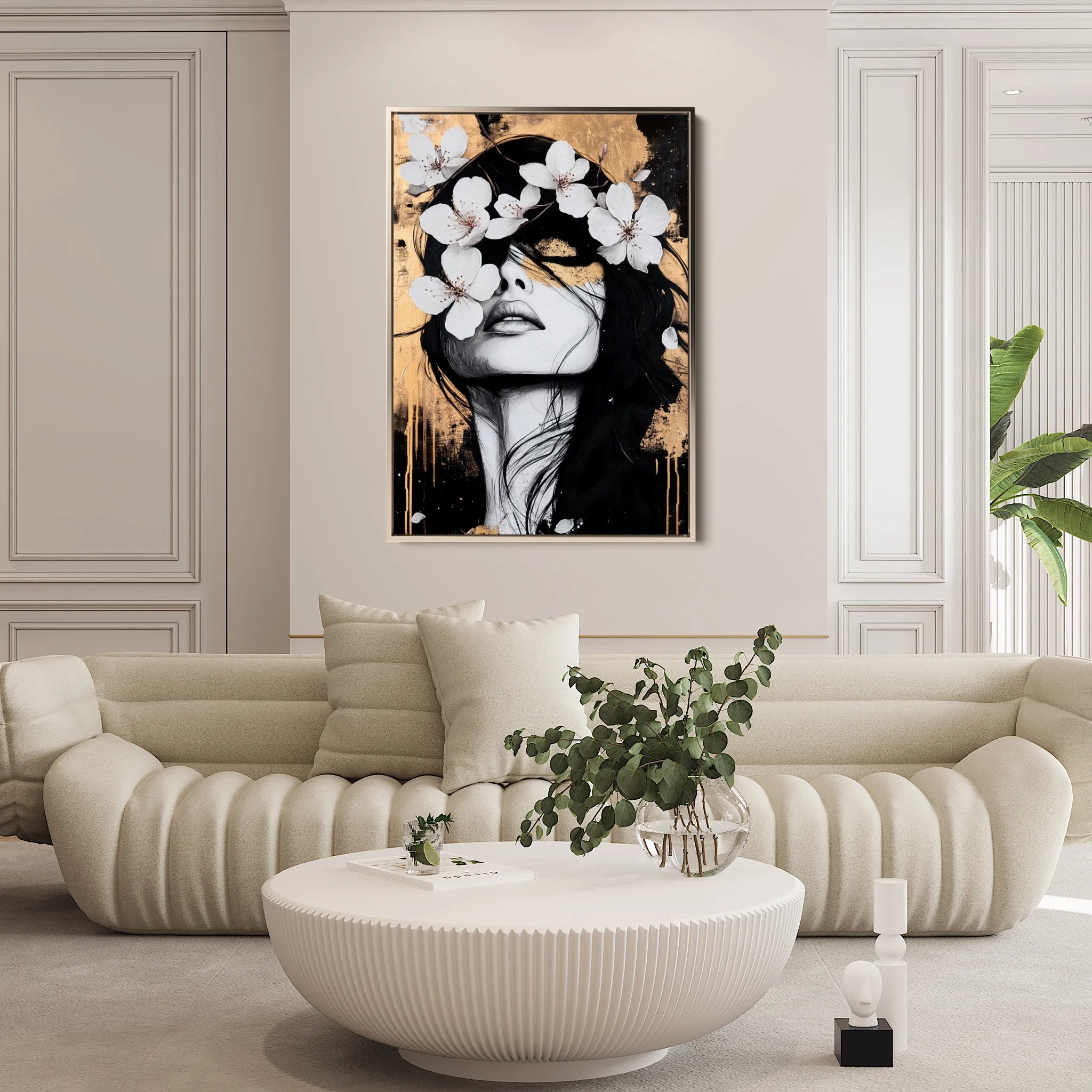 Portrait 229 Canvas Art 60 x 40 cm / Black