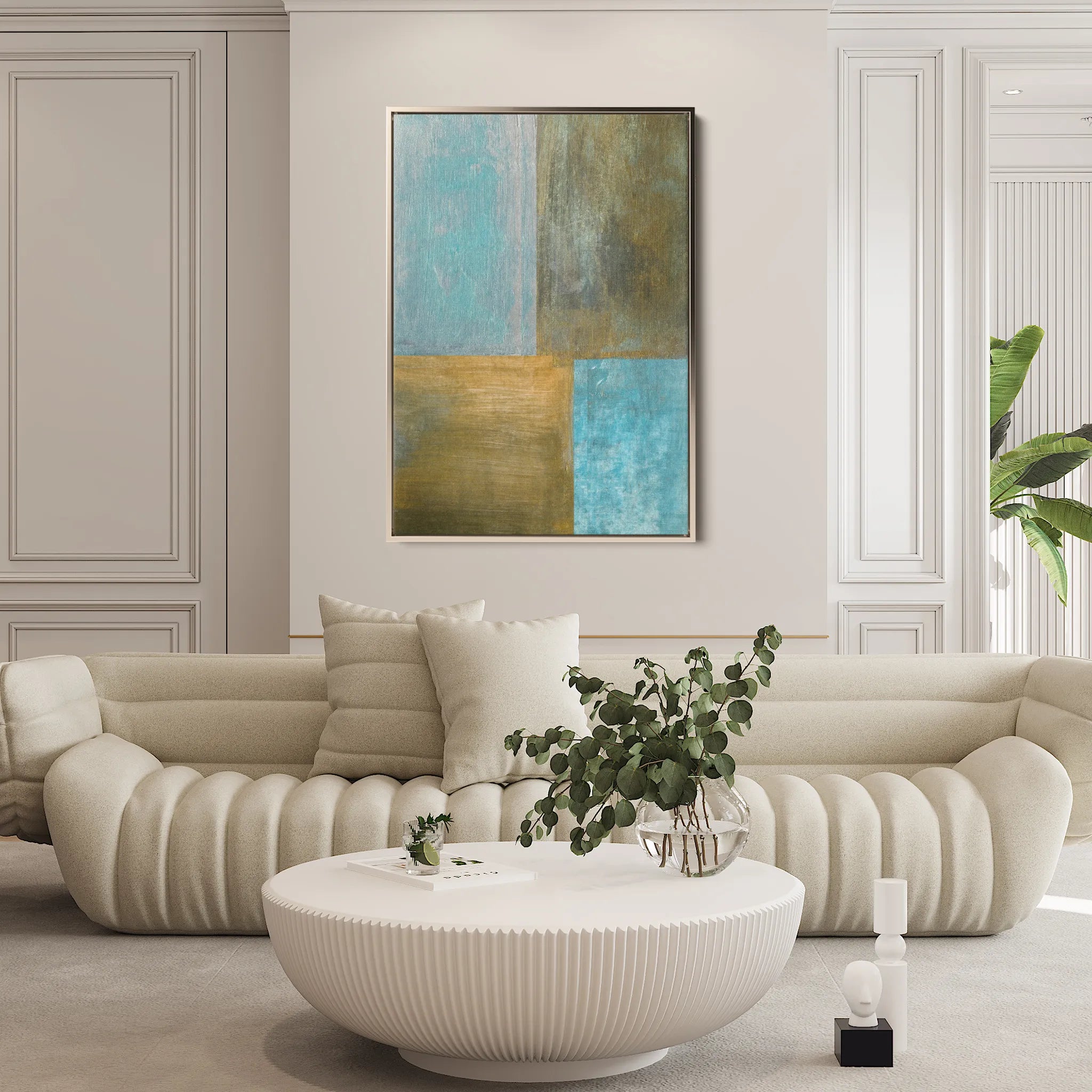 Abstract 230 Canvas Art 60 x 40 cm / Black