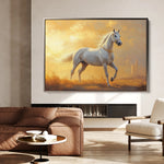 Horses 230 Canvas Art 60 x 40 cm / Black