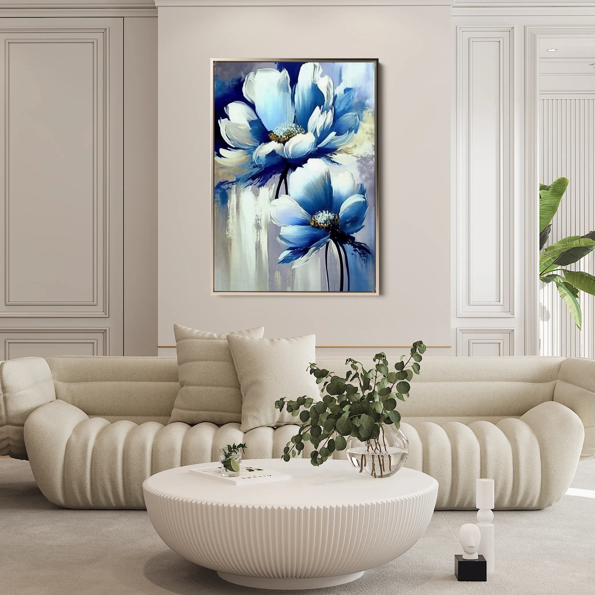 Floral 231 Canvas Art 60 x 40 cm / Black