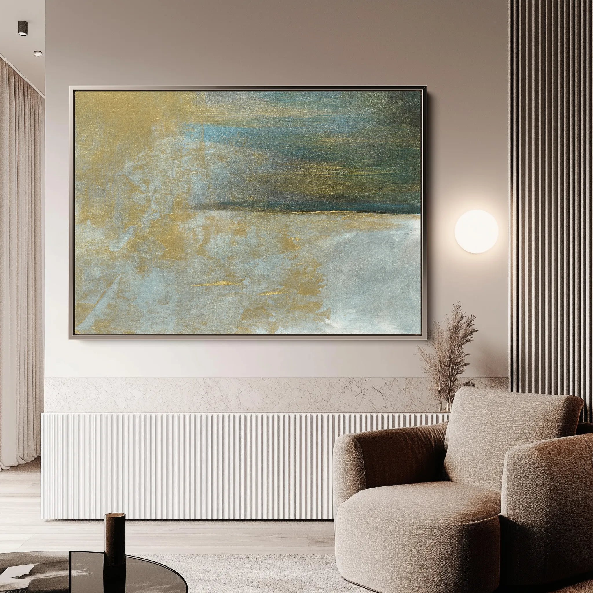 Abstract 232 Canvas Art 60 x 40 cm / Black