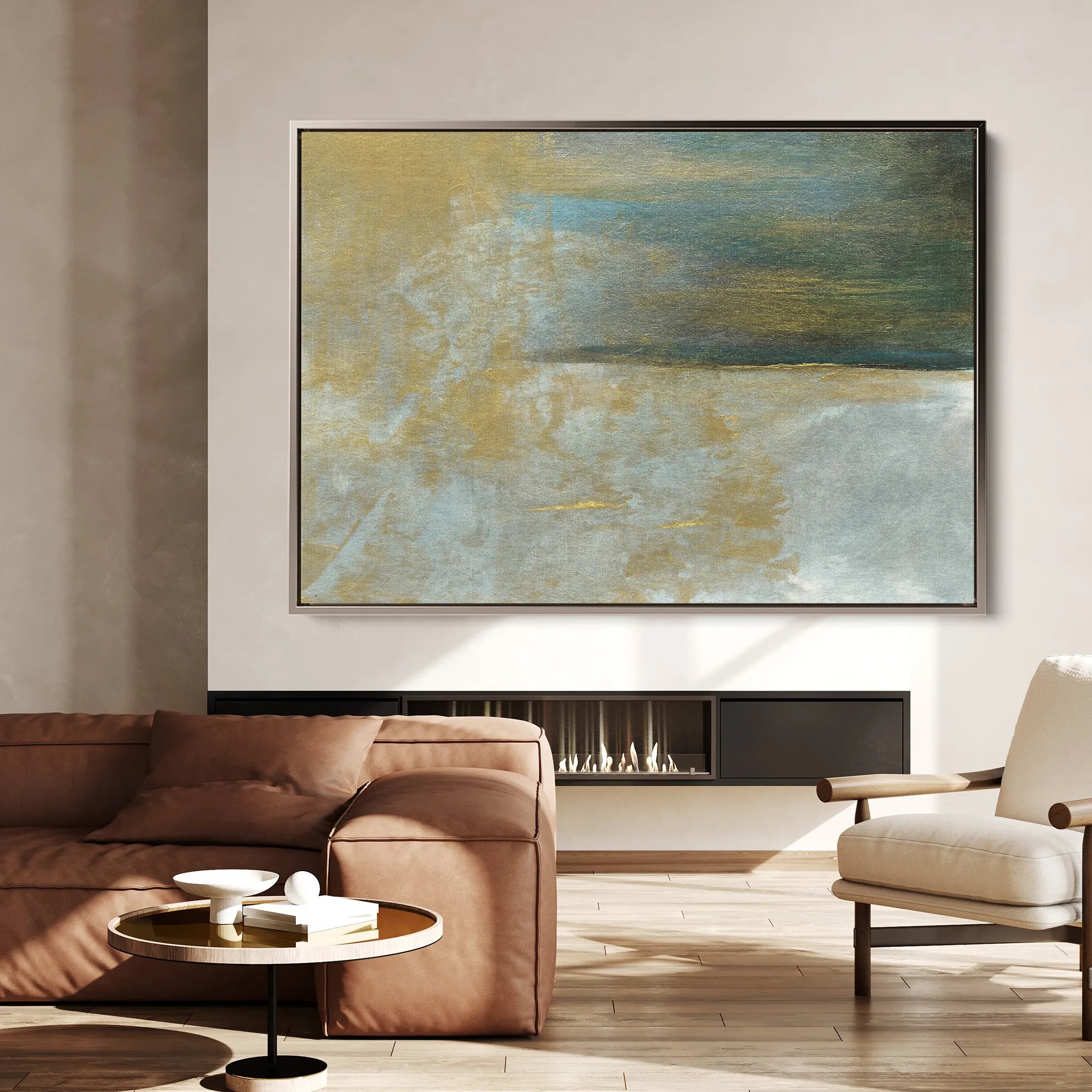 Abstract 232 Canvas Art 60 x 40 cm / Black