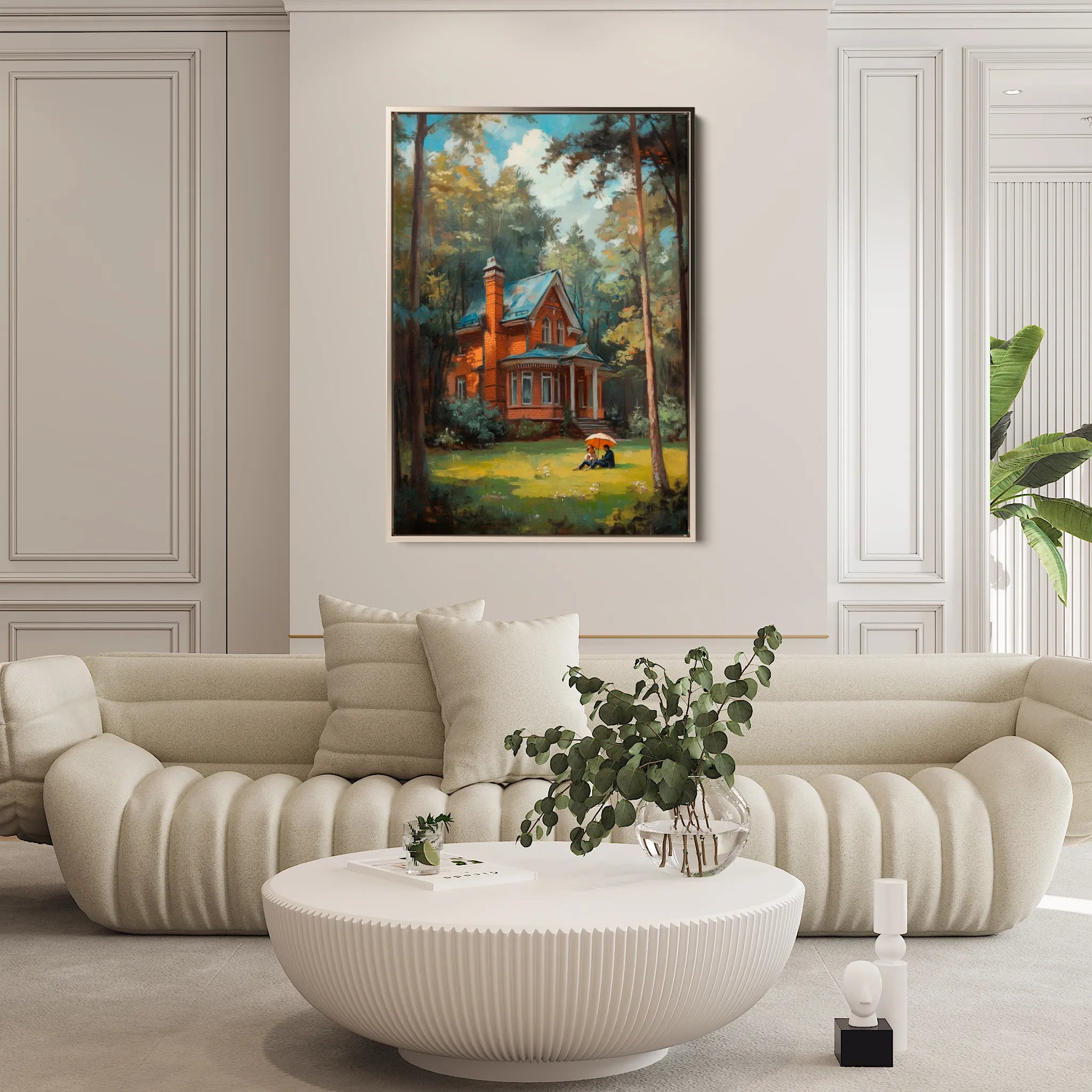 Landscape 232 Canvas Art 60 x 40 cm / Black
