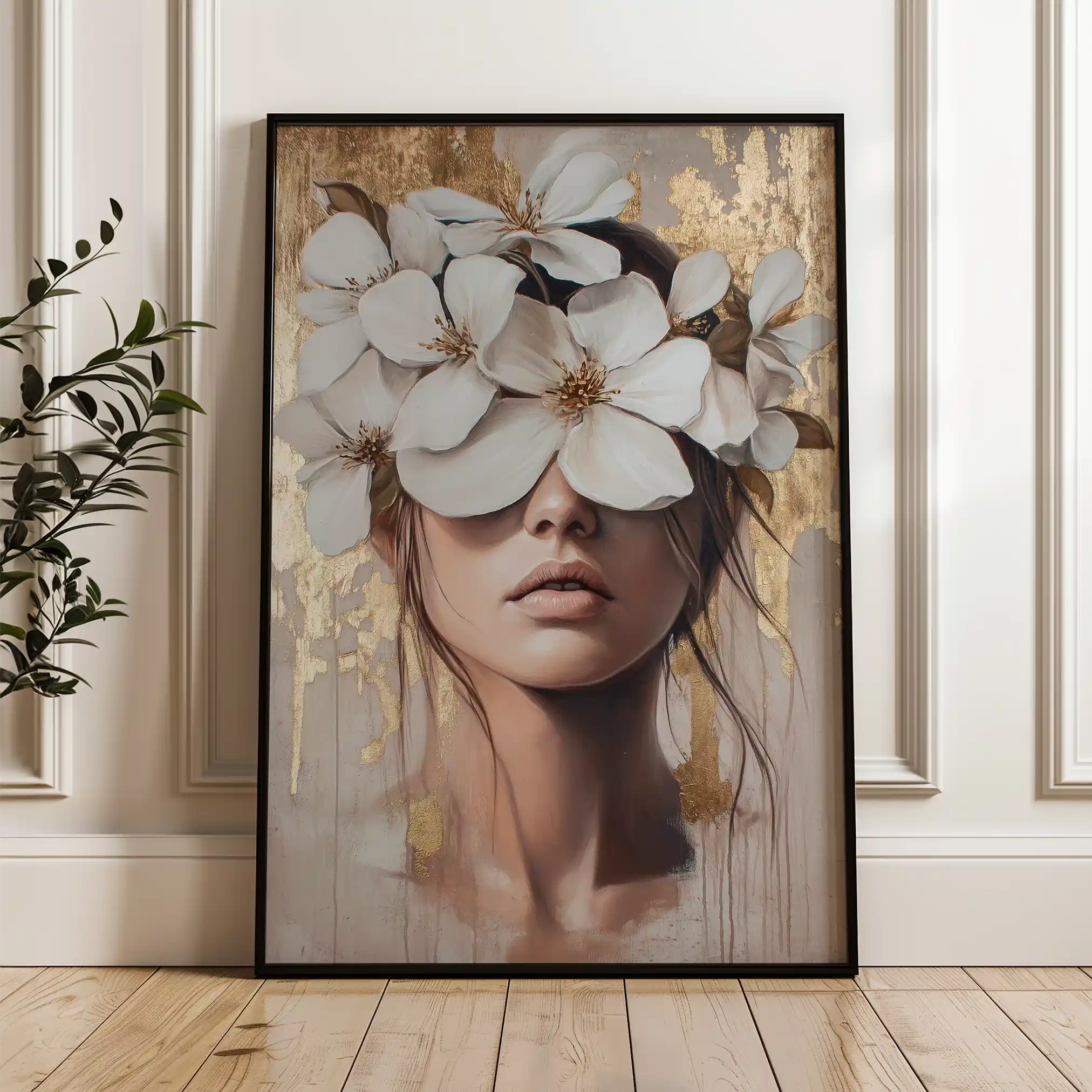 Portrait 232 Canvas Art 60 x 40 cm / Black