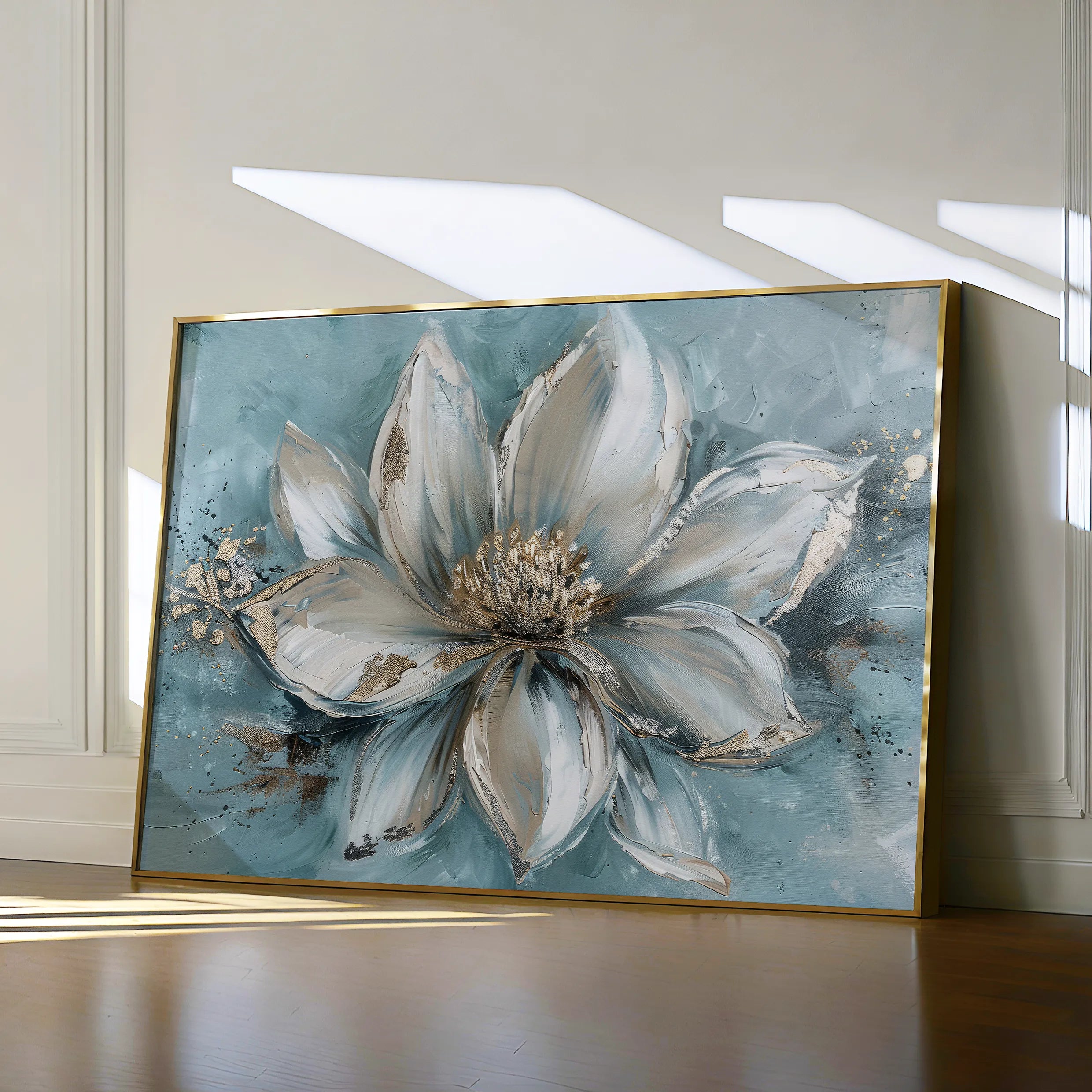 Floral 233 Canvas Art 60 x 40 cm / Black