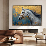 Horses 233 Canvas Art 60 x 40 cm / Black