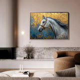Horses 233 Canvas Art 60 x 40 cm / Black