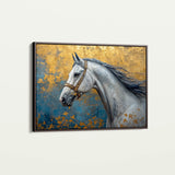 Horses 233 Canvas Art 60 x 40 cm / Black