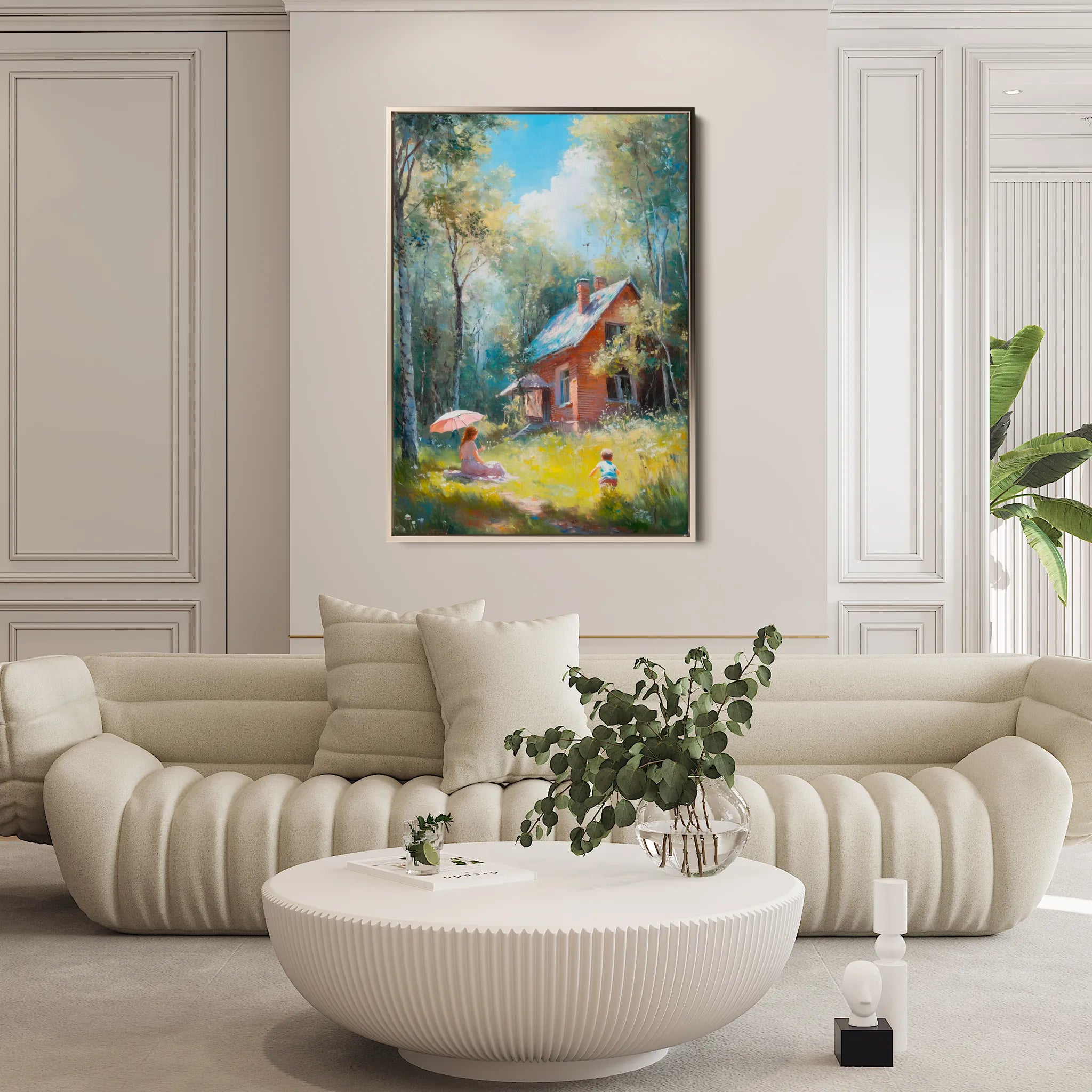 Landscape 233 Canvas Art 60 x 40 cm / Black