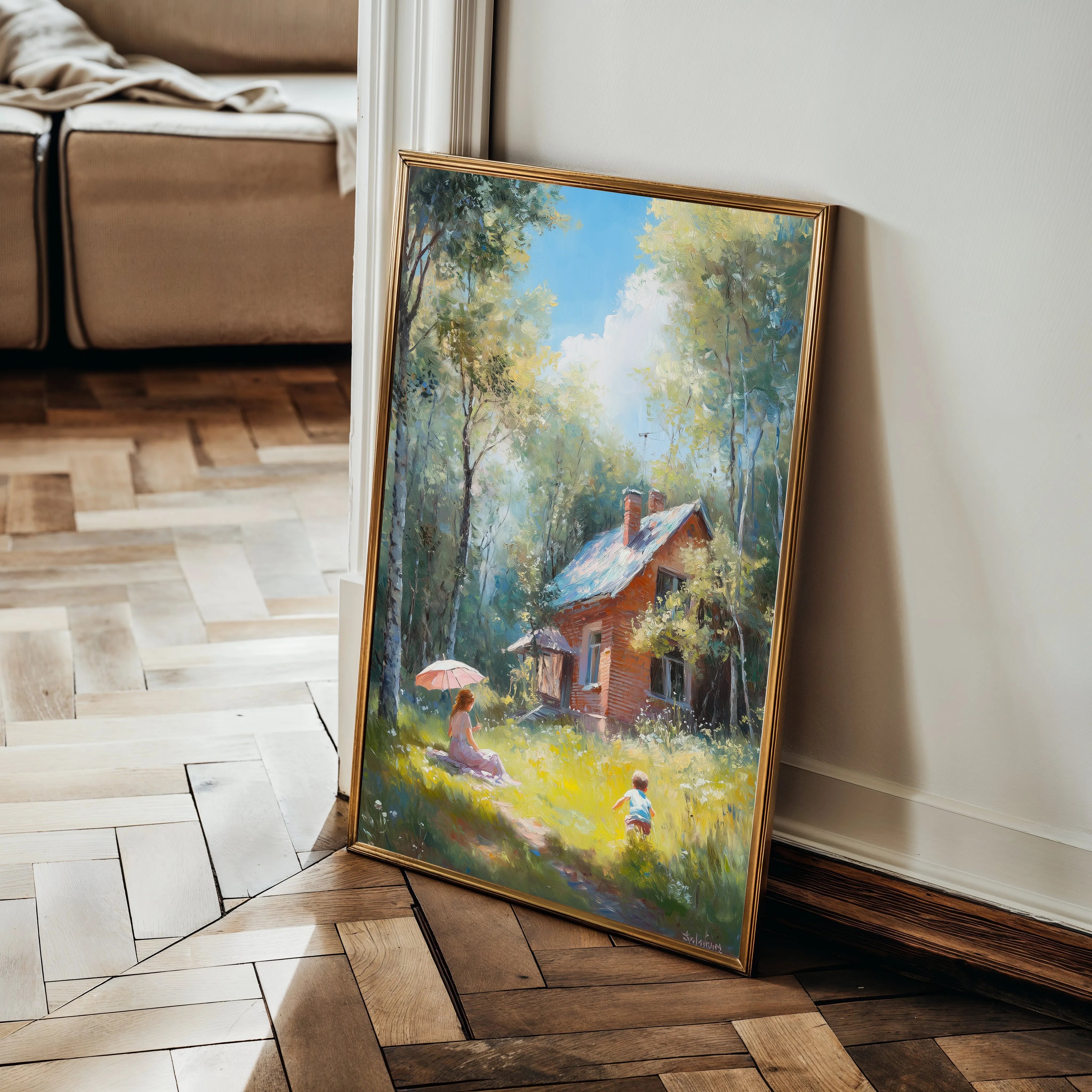Landscape 233 Canvas Art 60 x 40 cm / Black