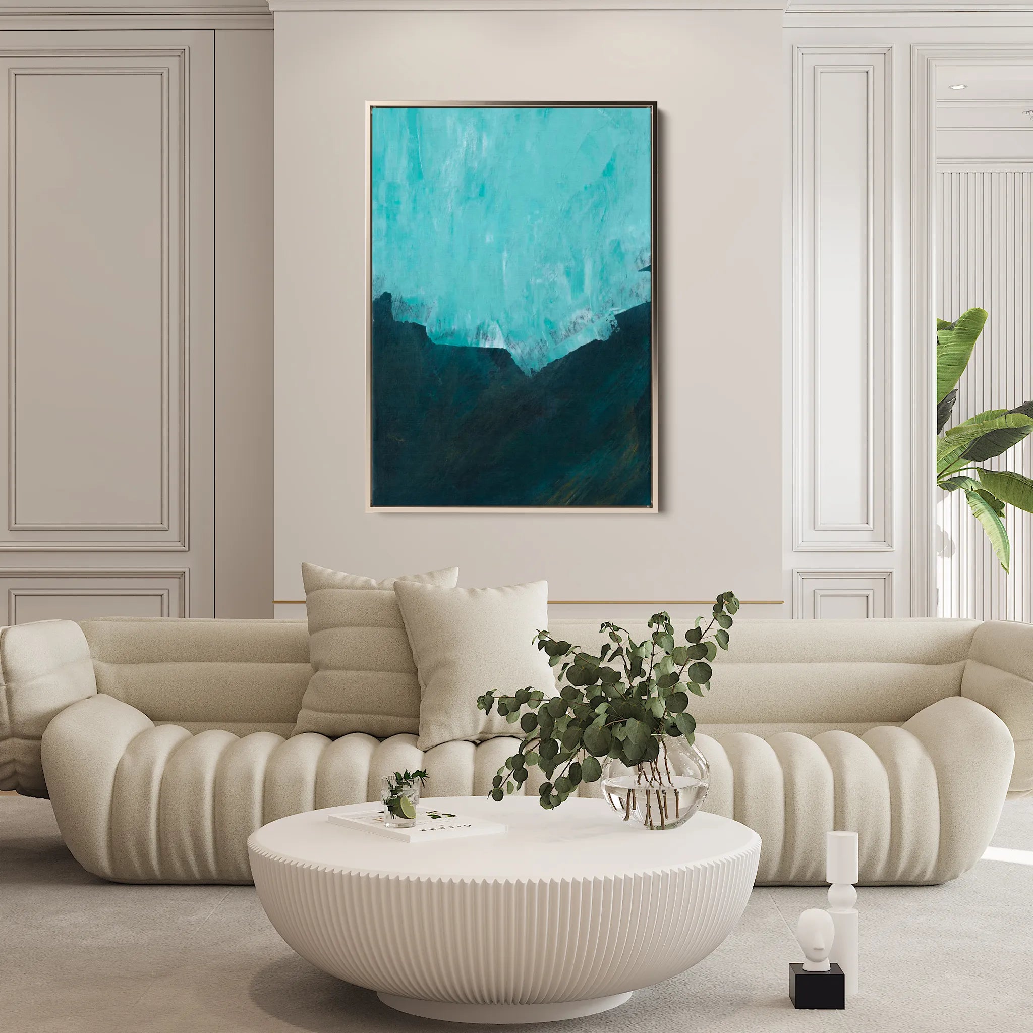 Abstract 234 Canvas Art 60 x 40 cm / Black