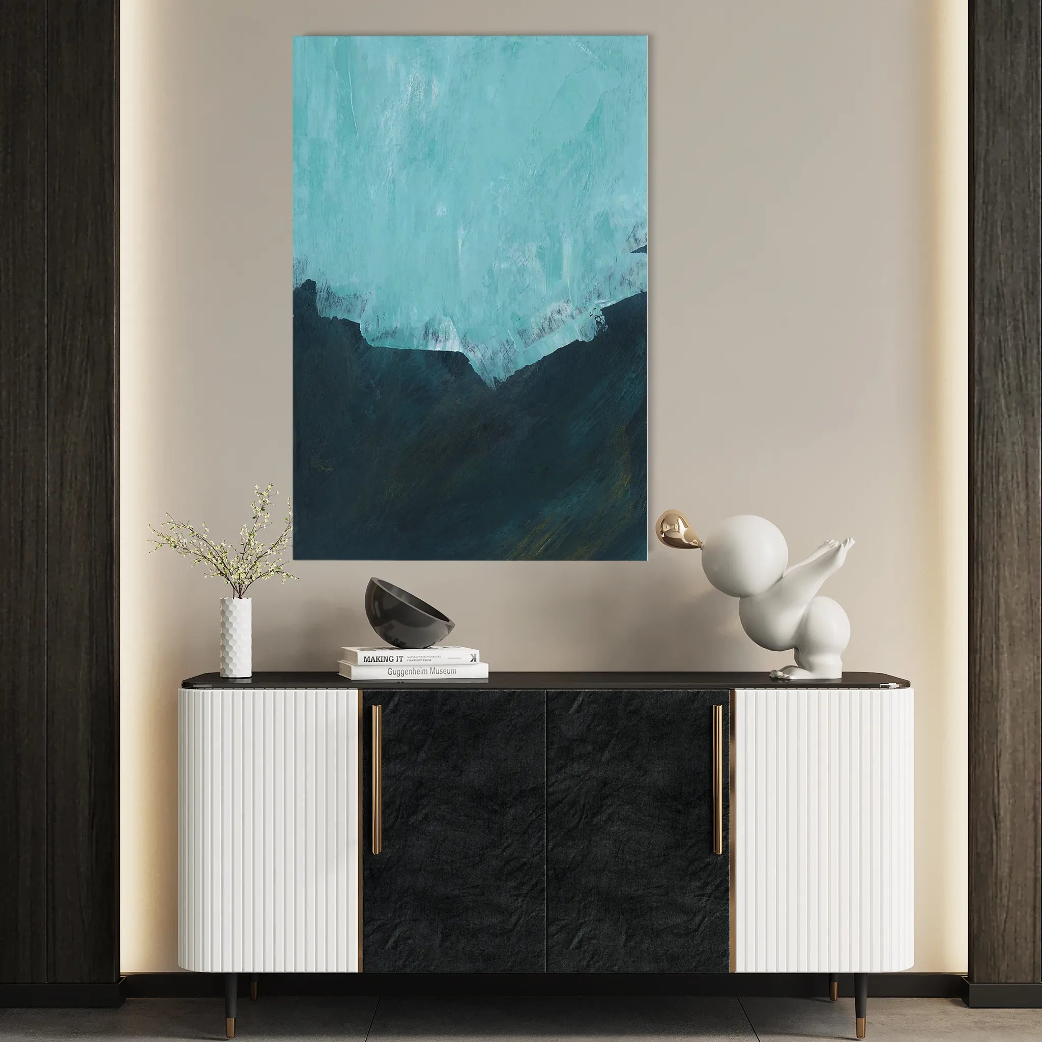 Abstract 234 Canvas Art 60 x 40 cm / Black