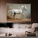 Horses 234 Canvas Art 60 x 40 cm / Black
