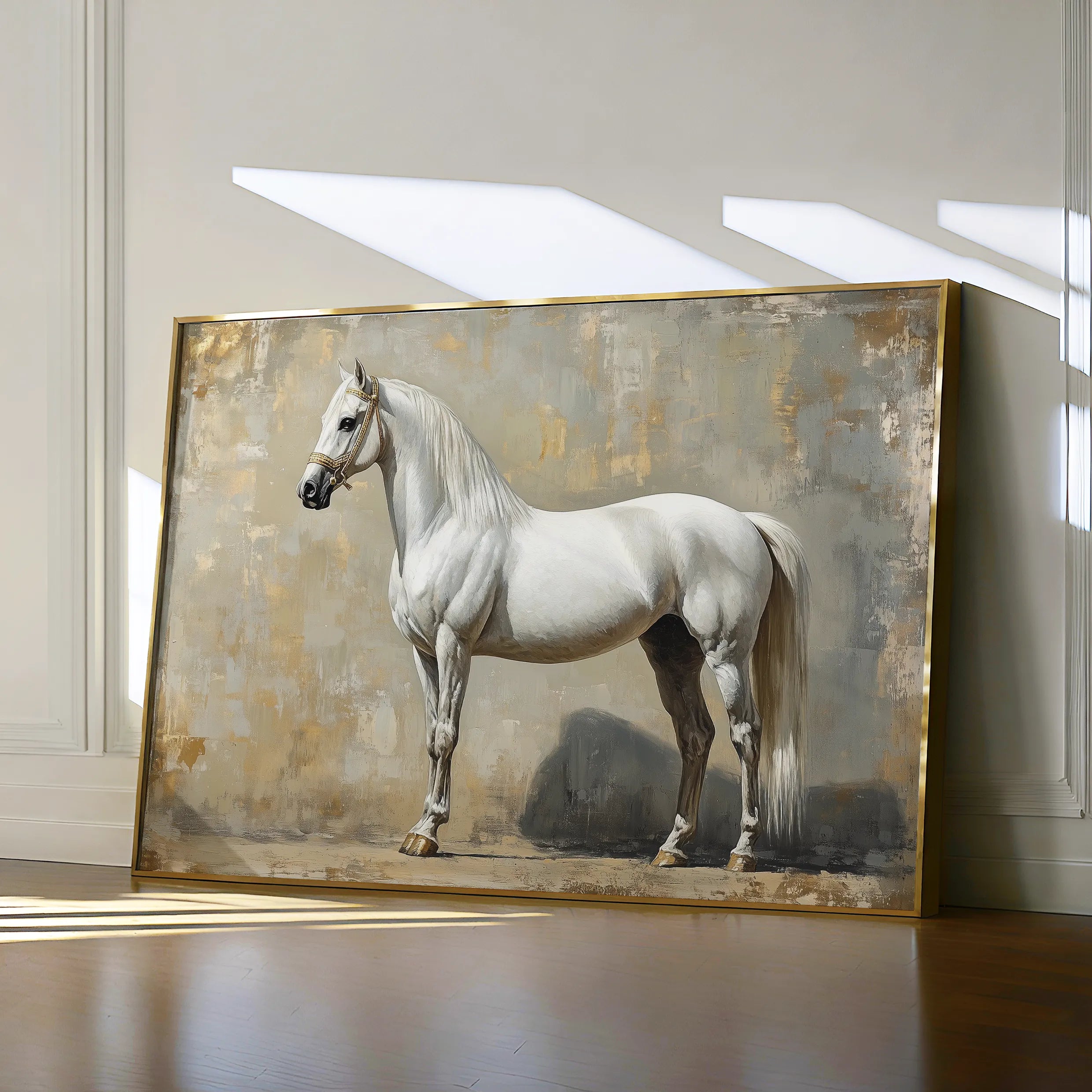 Horses 235 Canvas Art 60 x 40 cm / Black