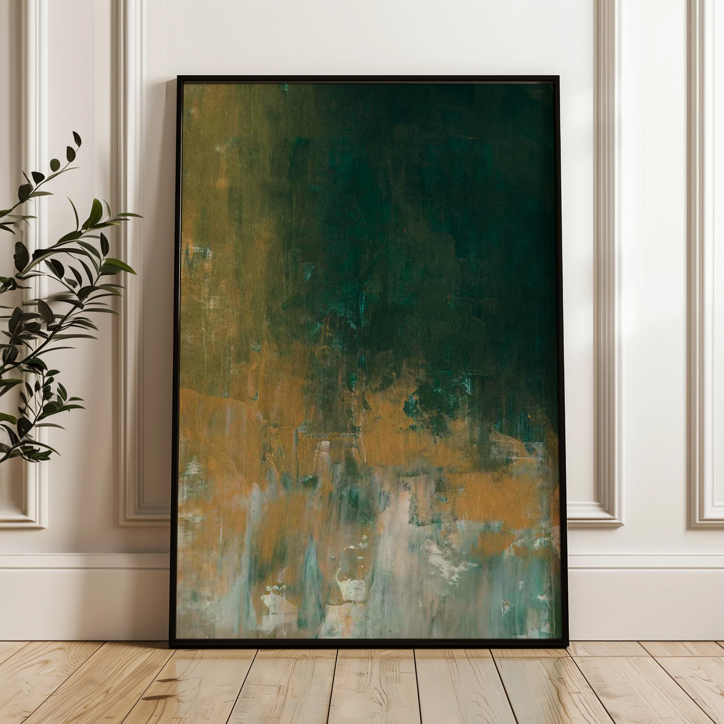 Abstract 236 Canvas Art 60 x 40 cm / Black