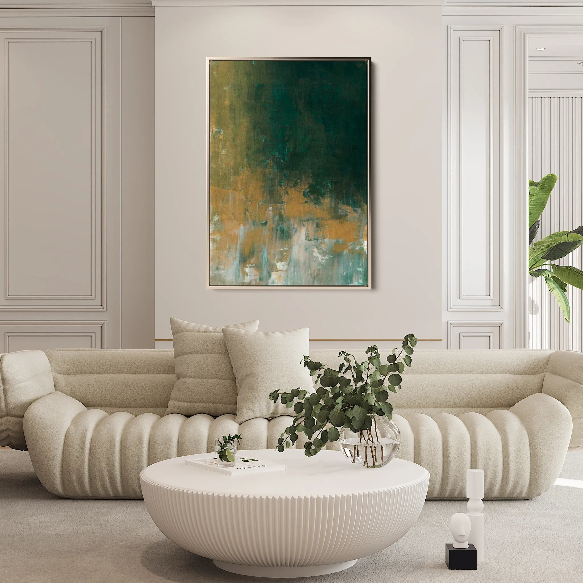 Abstract 236 Canvas Art 60 x 40 cm / Black